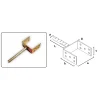 Suport grinda metalic, zincat, 150 mm, Strend Pro
