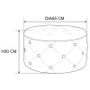 Taburet, rotund, cu spatiu depozitare, catifea, bej, max 80 kg, 55x30 cm, Alia, Akord