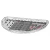 Tava aluminiu de unica folosinta, semirotunda, pentru gratar, perforata, set 4 buc, 33x19x2 cm, Magic Home