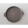 Placa de gratar, rotunda, cu manere, 33x3 cm