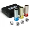 Trusa 3 capete tubulare de impact, pentru jante aluminiu, 17/19/21 mm, 85 mm, 1/2",  Dedra