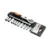 Trusa chei tubulare, 1/4", cu clichet reversibil, extensie, 12 piese, Breckner Germany