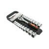 Trusa chei tubulare, 3/8", metrice Cr-V, cu clichet reversibil, 20 piese, Breckner Germany