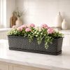 Set 4 jardiniere decorative, maro, 68.5×17.3×15 cm, Ratolla Case P