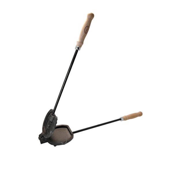 Prajitor pentru slanina, fonta, cu manere din lemn, 55 cm, 12.9 cm, Artool