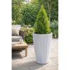 Ghiveci decorativ de flori, rotund, inalt, alb, 39x73 cm, 60/20 L, Oro
