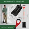 Harlet, cazma, drept, cu capat zimtat, coada fibra de sticla, 17x30x115 cm, Strend Pro Premium RedShark