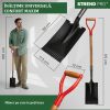 Harlet, cazma, drept, cu capat zimtat, coada lemn, 17x30x115 cm, Strend Pro Premium RedShark