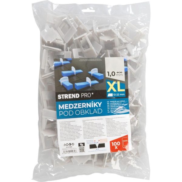 Set 100 distantiere/cleme/clipsuri pentru nivelare si aliniere a placilor ceramice, 1 mm, Strend Pro