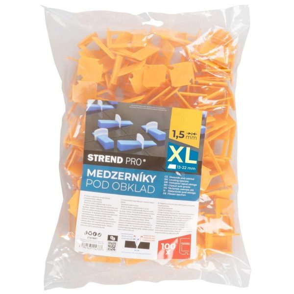 Set 100 distantiere/cleme/clipsuri pentru nivelare si aliniere a placilor ceramice, 1.5 mm, Strend Pro