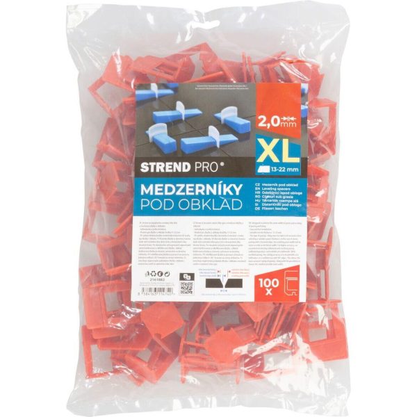 Set 100 distantiere/cleme/clipsuri pentru nivelare si aliniere a placilor ceramice, 2 mm, Strend Pro
