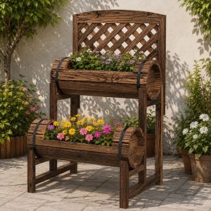 Jardiniera decorativa cu suport pentru plante cataratoare