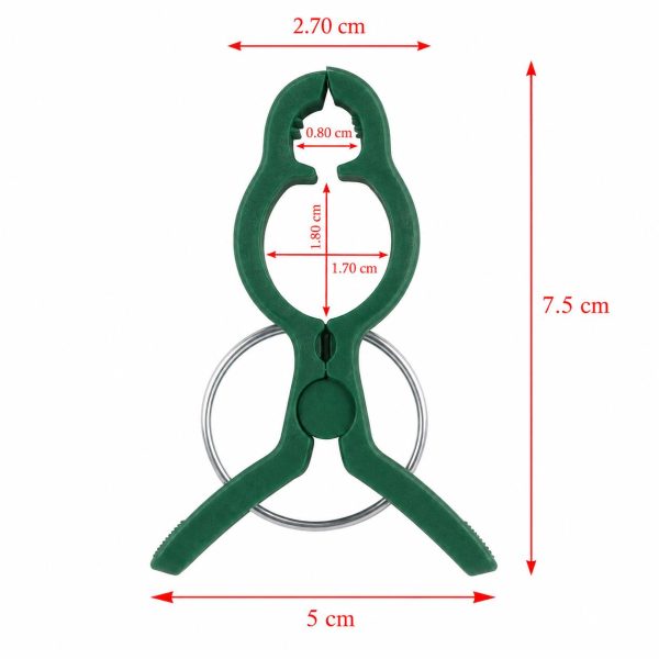 Clema de prindere pentru plante, 75 mm, pentru araci de 8.2-20 mm, set 12 buc, PlantClip