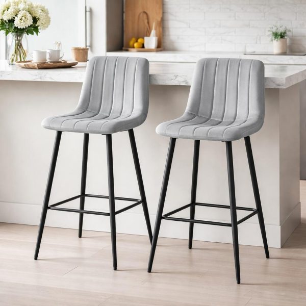 Scaun de bucatarie/bar, Artool, Pozza, catifea argintie, picioare metal negru, 43x35x104 cm
