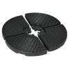 Suport pentru umbrela cu articulatie tip banana, set 4 elemente, HDPE, negru, 100×8 cm