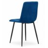 Set 4 scaune bucatarie/living, Artool, Kara, catifea bleumarin, picioare metal negru, 44.5×50.5×87 cm