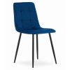 Set 4 scaune bucatarie/living, Artool, Kara, catifea bleumarin, picioare metal negru, 44.5×50.5×87 cm