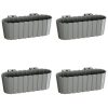 Set 4 jardiniere decorative cu suport de plastic