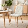 Scaun bucatarie/living, Artool, Libra, textil bej, picioare metal natur, 44.5×54.5×87 cm