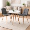 Scaun bucatarie/living, Artool, Kara, catifea gri, picioare metal natur, 44.5×50.5×87 cm
