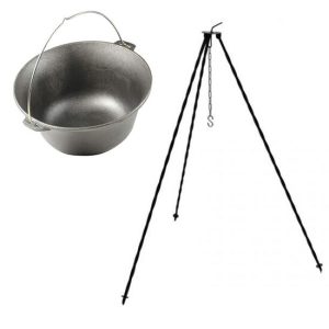 Set ceaun fonta cu trepied metalic