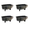 Set 4 ghivece pentru flori model butoi natural 41x29x19 cm