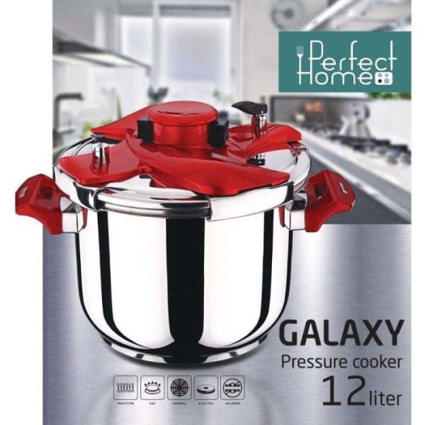 Oala sub presiune din inox, 12 L, Perfect Home Galaxy