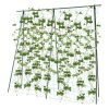 Ansamblu suport araci cu plasa pentru crestere castraveti, fasole, mazare, 210x210x1.1 cm