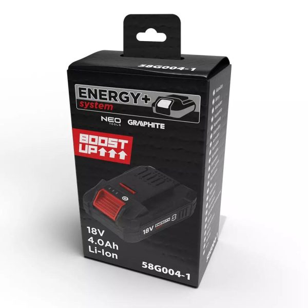 Acumulator 18 V, 4 Ah Li-ion, Boost Up, Graphite Energy+