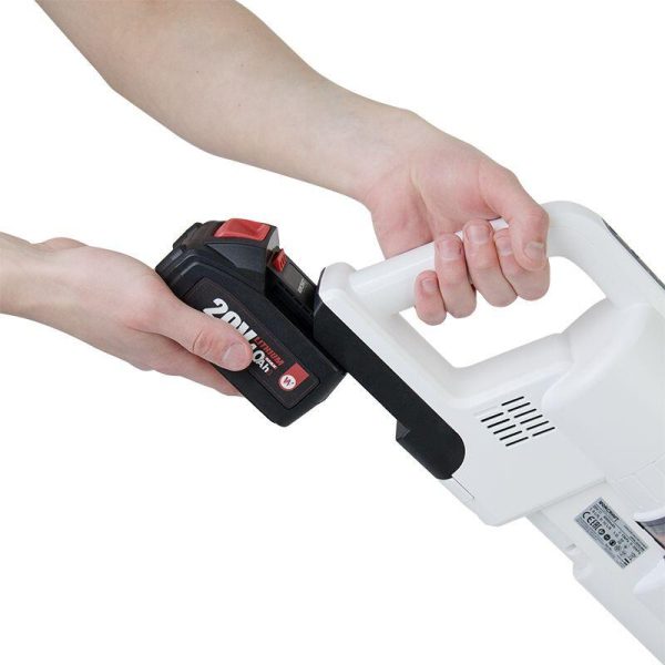 Aspirator vertical pentru casa si masina, 20V Li-ion (acumulator neinclus), 1.2 L, filtru HEPA, Worcraft