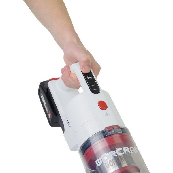 Aspirator vertical pentru casa si masina, 20V Li-ion (acumulator neinclus), 1.2 L, filtru HEPA, Worcraft
