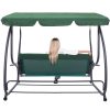 Balansoar gradina, Springos, 3 locuri, verde, 194x122x167-200 cm, functie pat, max 280 kg, Venetia