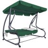 Balansoar gradina, Springos, 3 locuri, verde, 194x122x167-200 cm, functie pat, max 280 kg, Venetia