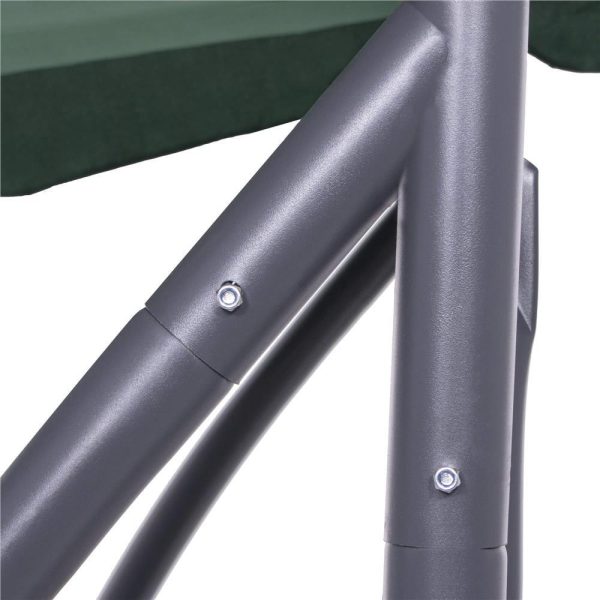 Balansoar gradina, Springos, 3 locuri, verde, 194x122x167-200 cm, functie pat, max 280 kg, Venetia