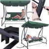 Balansoar gradina, Springos, 3 locuri, verde, 194x122x167-200 cm, functie pat, max 280 kg, Venetia