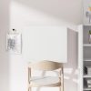 Birou de perete, suspendat, pliabil, MDF, cu raft, alb, max 40 kg, 60×21.5×50 cm