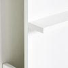 Birou de perete, suspendat, pliabil, MDF, cu raft, alb, max 40 kg, 60×21.5×50 cm
