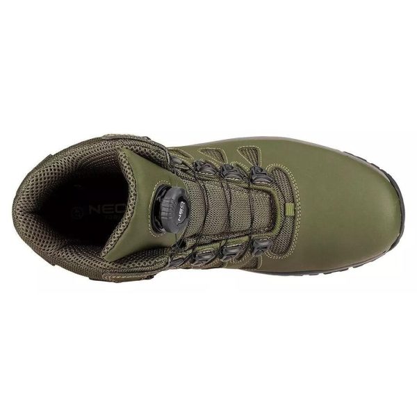 Bocanci de lucru, O2, SR, FO, sireturi cu buton de blocare, piele nabuc, marimea 45, NEO