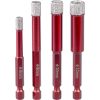 Set burghie diamantate cu ghidaj, 5 piese, 6-8-10-12 mm, HEX, Strend Pro Premium