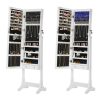Cabinet bijuterii cu oglinda, Artool, MDF, raft interior, alb, 41x36x151 cm