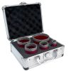 Carote diamantate profesionale, M14, set 5 buc, 20-68 mm, cu disc diamantat subtire, 125 mm