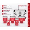 Carote diamantate profesionale, M14, set 5 buc, 20-68 mm, cu disc diamantat subtire, 125 mm