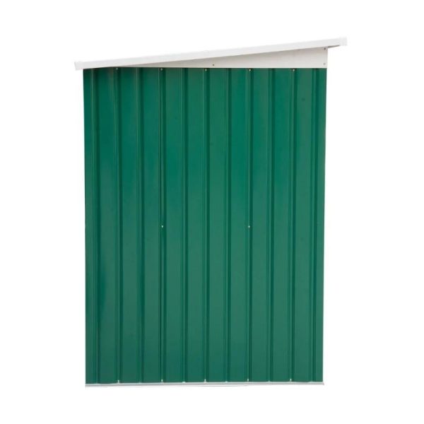 Casuta/magazie/sopron de gradina pentru depozitare unelte, otel, verde, 280x130x172 cm