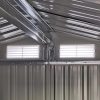 Casuta/magazie/sopron de gradina pentru depozitare unelte, cu structura baza inclusa, otel si PP, gri, 152x132x188 cm