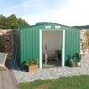 Casuta/magazie/sopron de gradina pentru depozitare unelte, cu structura baza inclusa, otel si PP, verde, 258x206x178 cm