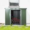 Casuta/magazie/sopron de gradina pentru depozitare unelte, cu structura baza inclusa, otel, verde, 213x130x173 cm
