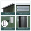 Casuta/magazie/sopron de gradina pentru depozitare unelte, cu structura baza inclusa, otel, verde, 213x130x173 cm