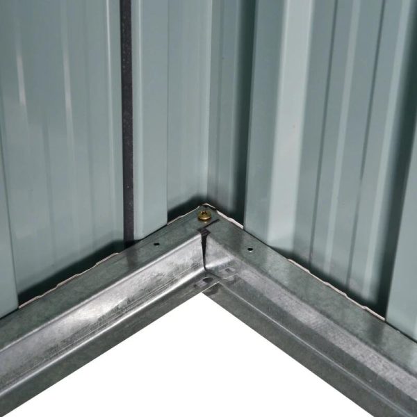 Casuta/magazie/sopron de gradina pentru depozitare unelte, otel si PP, negru, 236x174x190 cm