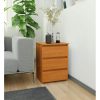 Comoda, placa laminata, 3 sertare, portocaliu arin, 40x35x56.8 cm