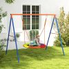 Complex de joaca, leagan tip cuib de barza, material Oxford, multicolor, 196x172x180 cm